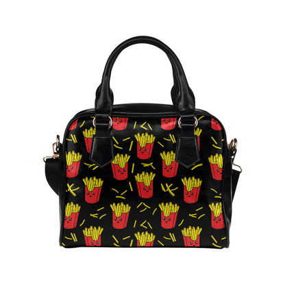 French Fried Pattern Print Design 03 Shoulder Handbag