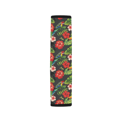 Tropical Flower Pattern Print Design TF04 Car Seat Belt Cover