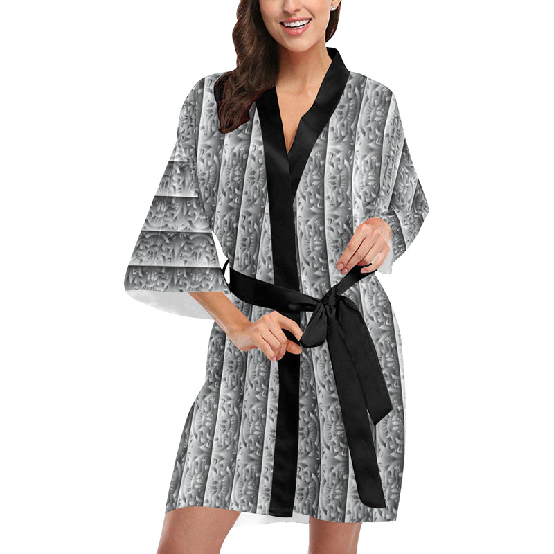 Celtic Pattern Print Design 03 Women's Short Kimono