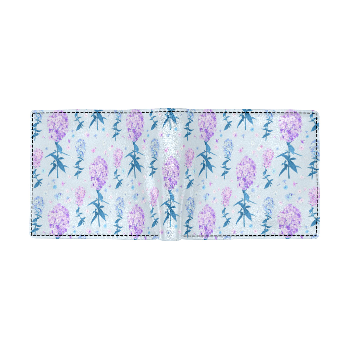 Lilac Pattern Print Design LI05 Men's ID Card Wallet