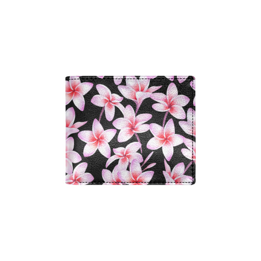Pink Plumeria Pattern Print Design PM09 Men's ID Card Wallet