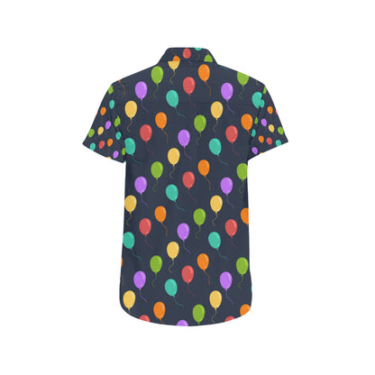 Ballon Colorful Pattern Print Design 03 Men's Short Sleeve Button Up Shirt
