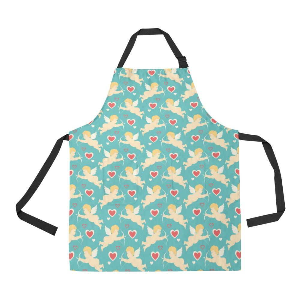 Cupid Pattern Print Design 01 Apron with Pocket