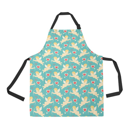 Cupid Pattern Print Design 01 Apron with Pocket