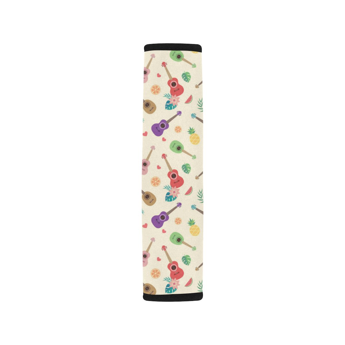 Ukulele Pattern Print Design 01 Car Seat Belt Cover