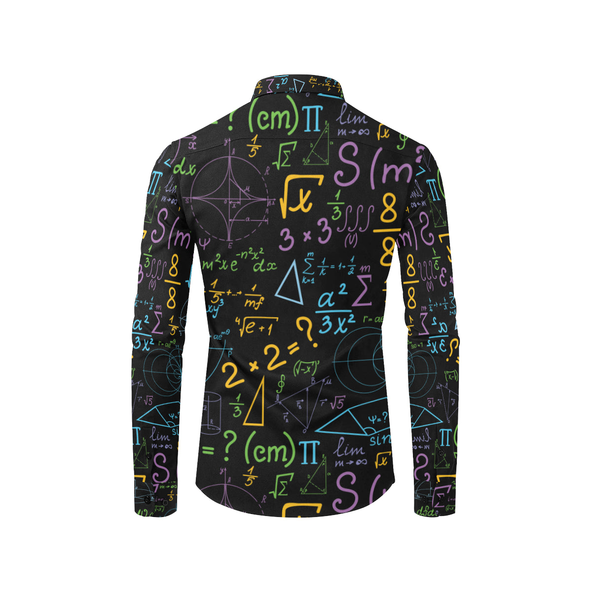 Math Pattern Print Design 03 Men's Long Sleeve Shirt