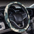 Wave Art Print Steering Wheel Cover with Elastic Edge