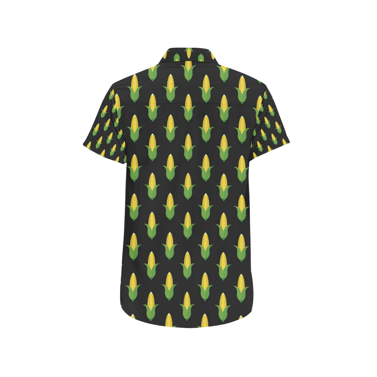 Corn Pattern Print Design 05 Men's Short Sleeve Button Up Shirt