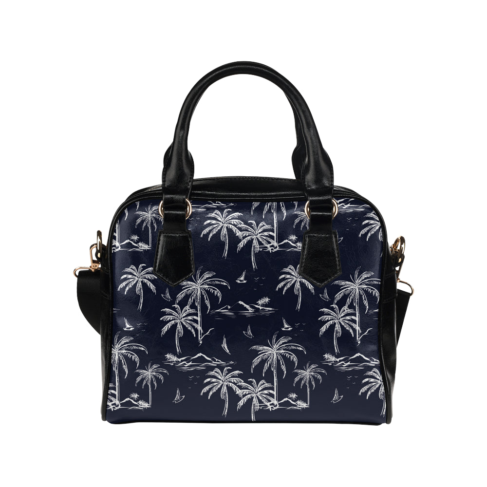 Pacific island Pattern Print Design A02 Shoulder Handbag