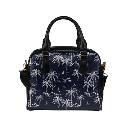 Pacific island Pattern Print Design A02 Shoulder Handbag