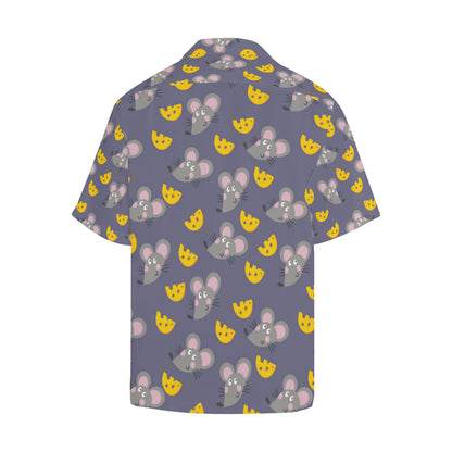 Rat With Cheese Pattern Print Design 01 Men's Hawaiian Shirt