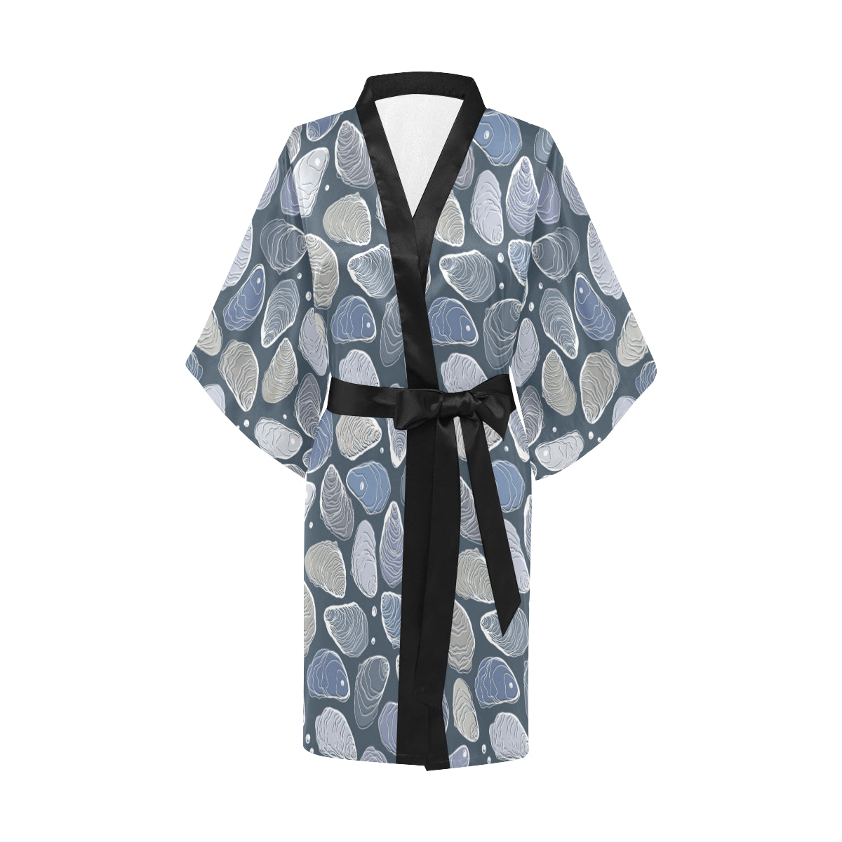Oyster Pattern Print Design 02 Women's Short Kimono