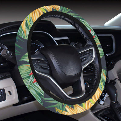 Bird Of Paradise Pattern Print Design BOP09 Steering Wheel Cover with Elastic Edge