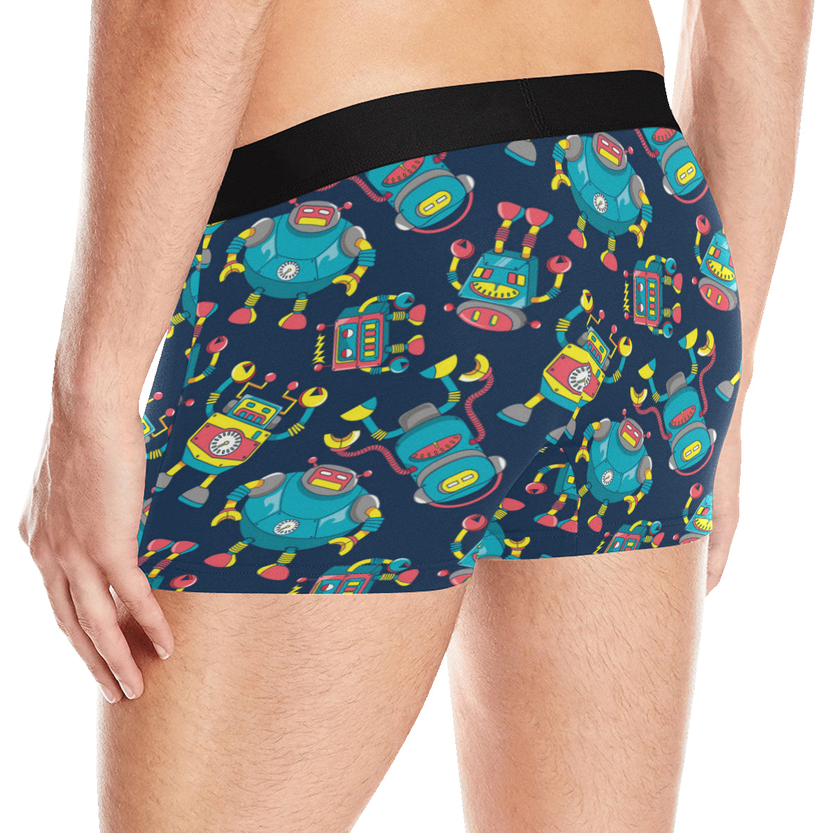 Robot Pattern Print Design A05 Men's Boxer Briefs