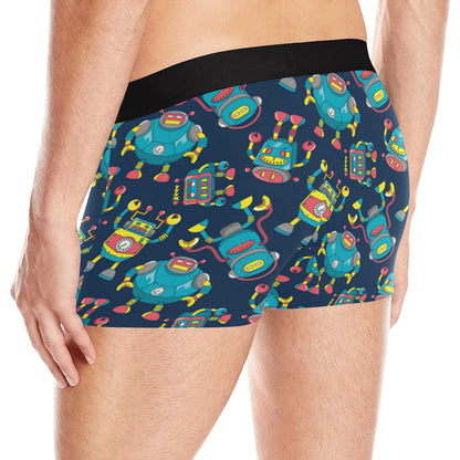 Robot Pattern Print Design A05 Men's Boxer Briefs