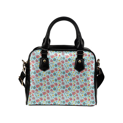 Crochet Pattern Print Design 01 Shoulder Handbag