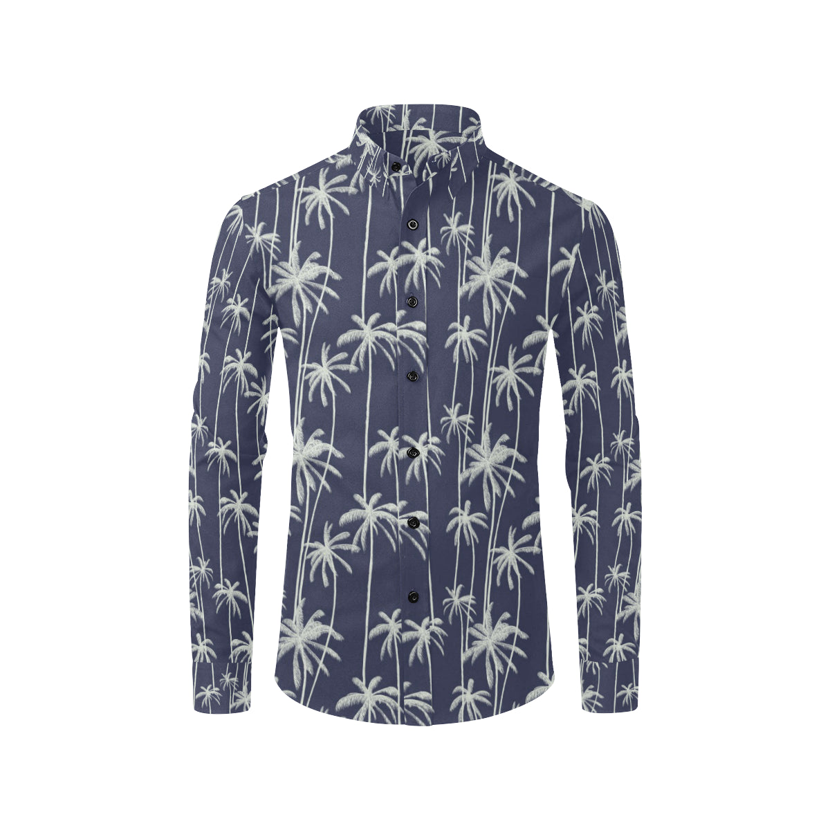 Palm Tree Pattern Print Design PT06 Men's Long Sleeve Shirt
