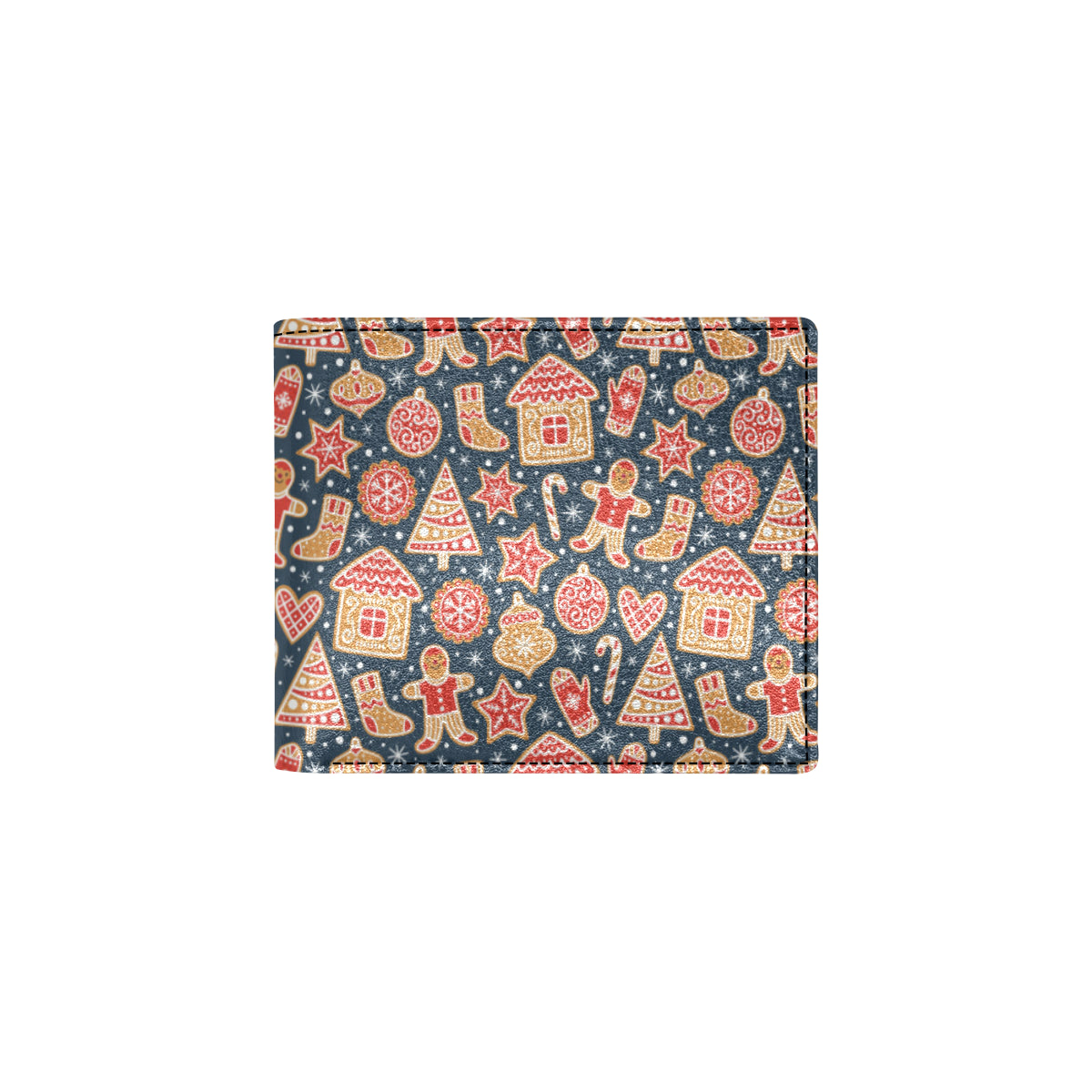 Gingerbread Pattern Print Design 03 Men's ID Card Wallet