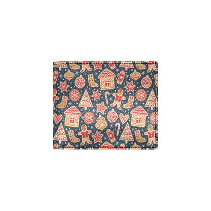 Gingerbread Pattern Print Design 03 Men's ID Card Wallet