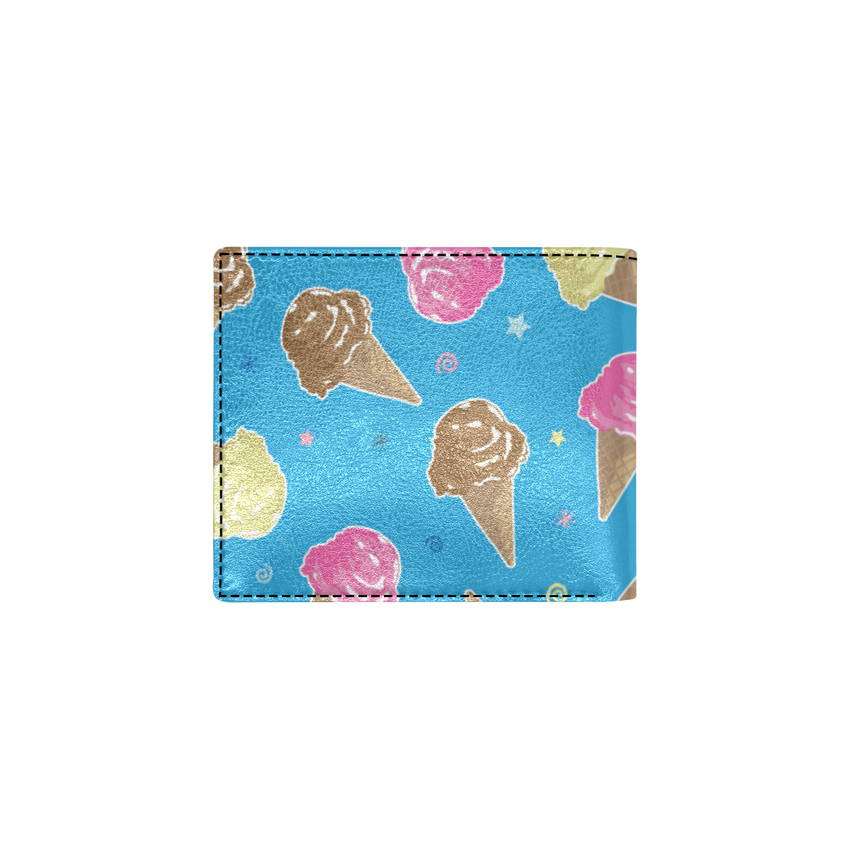 Ice Cream Pattern Print Design 01 Men's ID Card Wallet