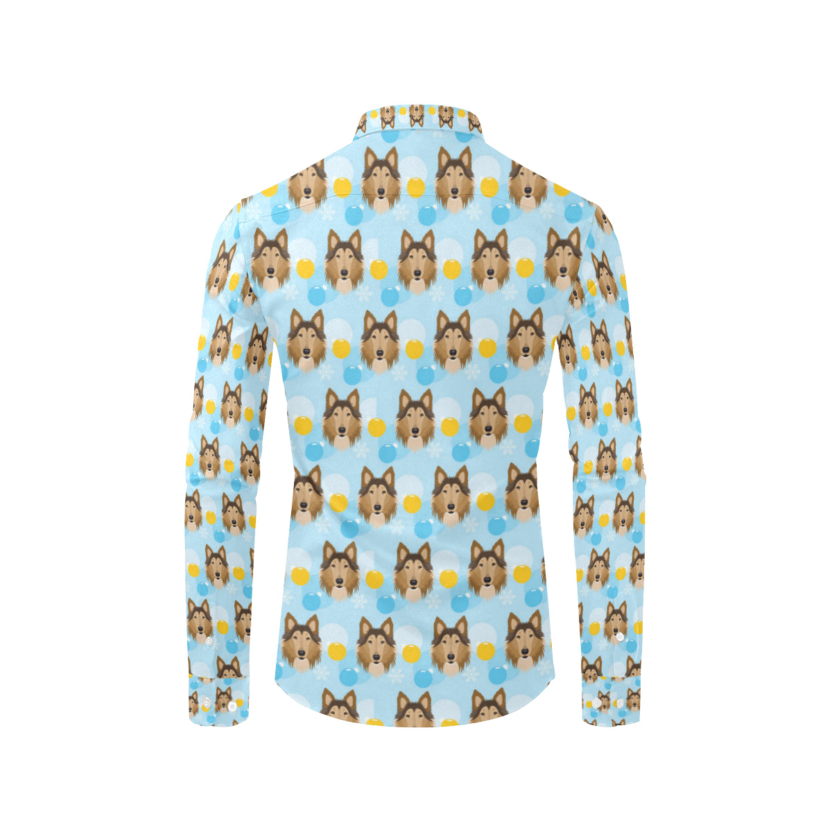 Collies Pattern Print Design 02 Men's Long Sleeve Shirt