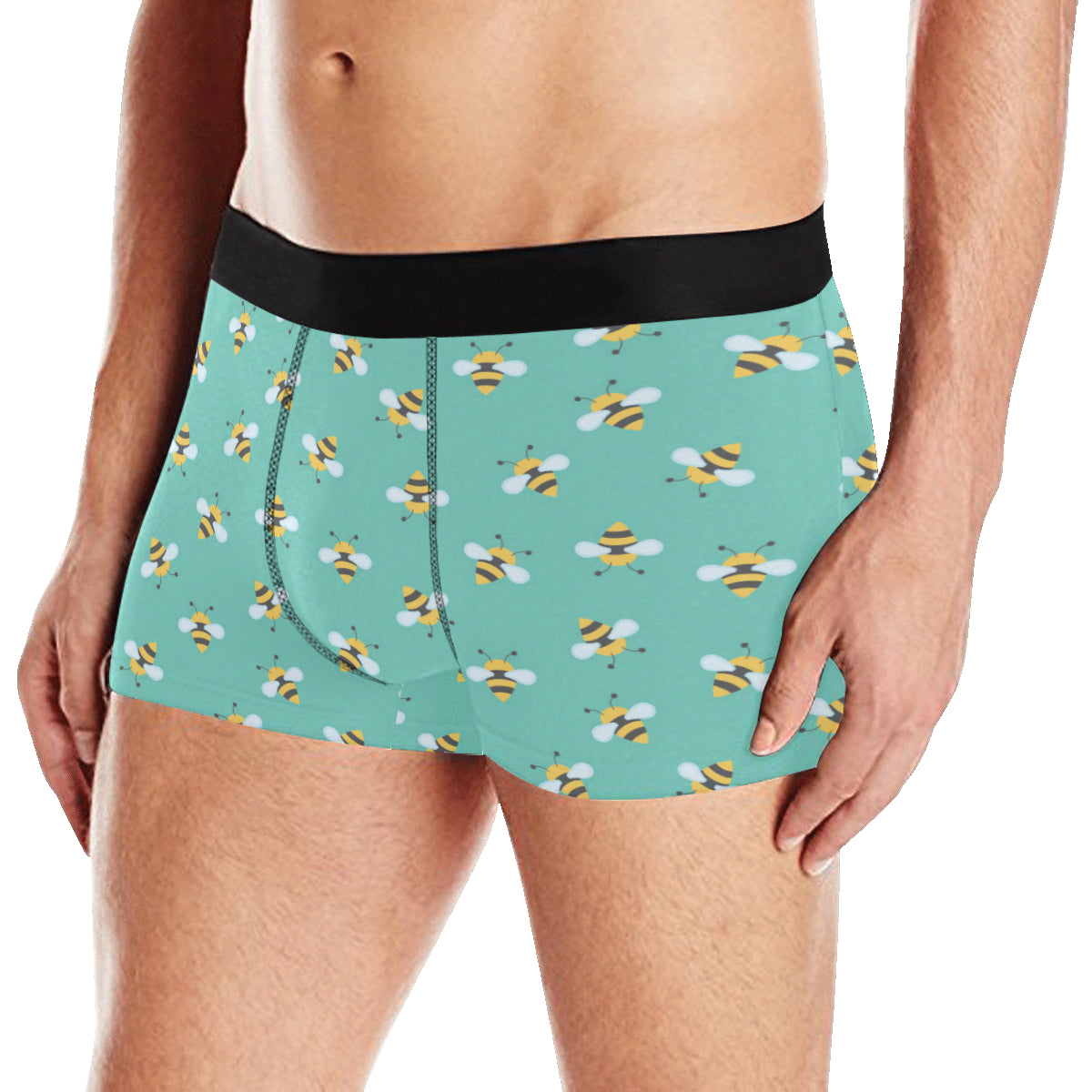 Bee Pattern Print Design 01 Men's Boxer Briefs