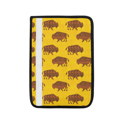 Bison Native Pattern Print Design 01 Car Seat Belt Cover