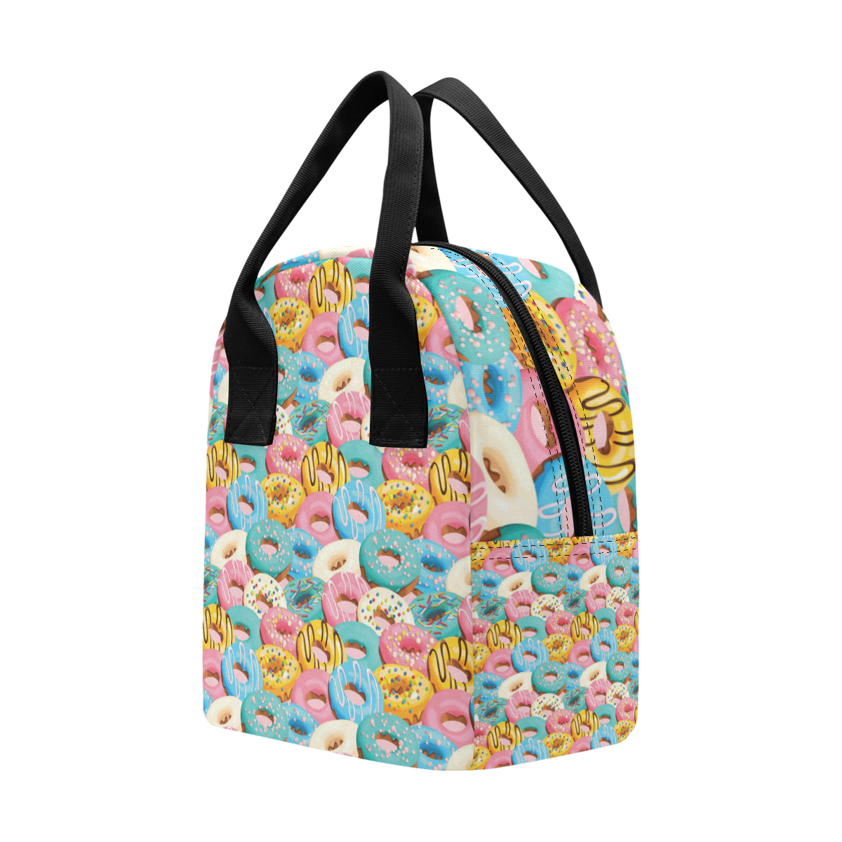 Donut Pattern Print Design DN01 Insulated Lunch Bag