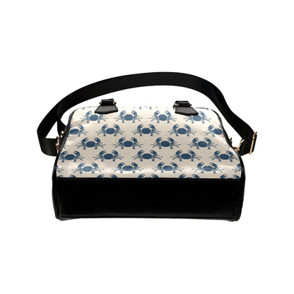 Crab Pattern Print Design 02 Shoulder Handbag