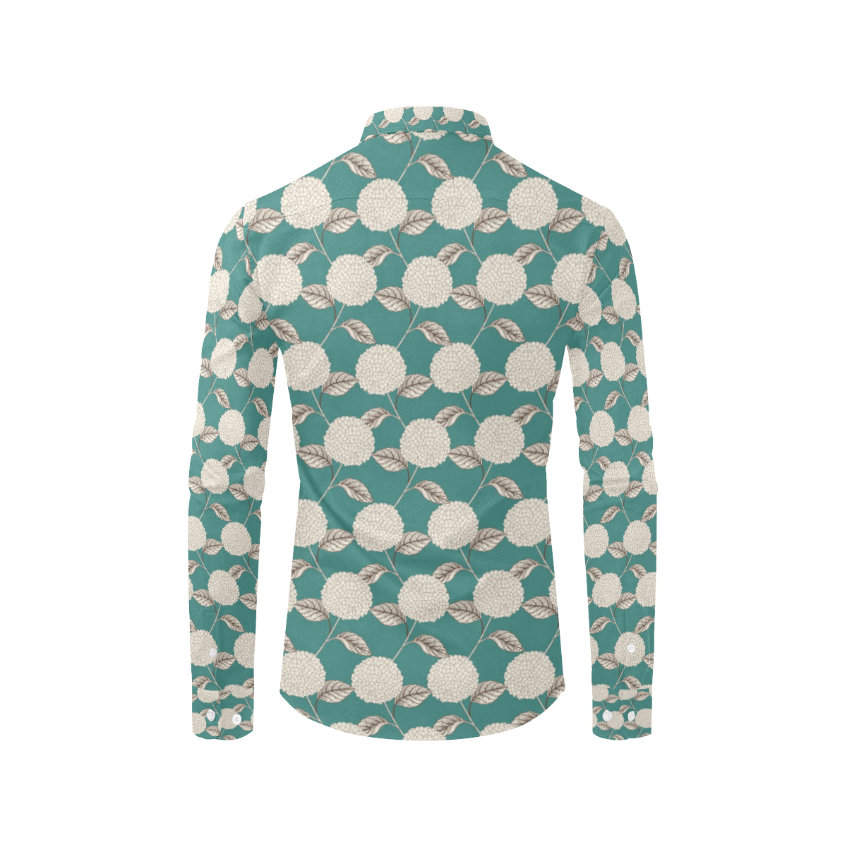 Hydrangea Pattern Print Design HD03 Men's Long Sleeve Shirt