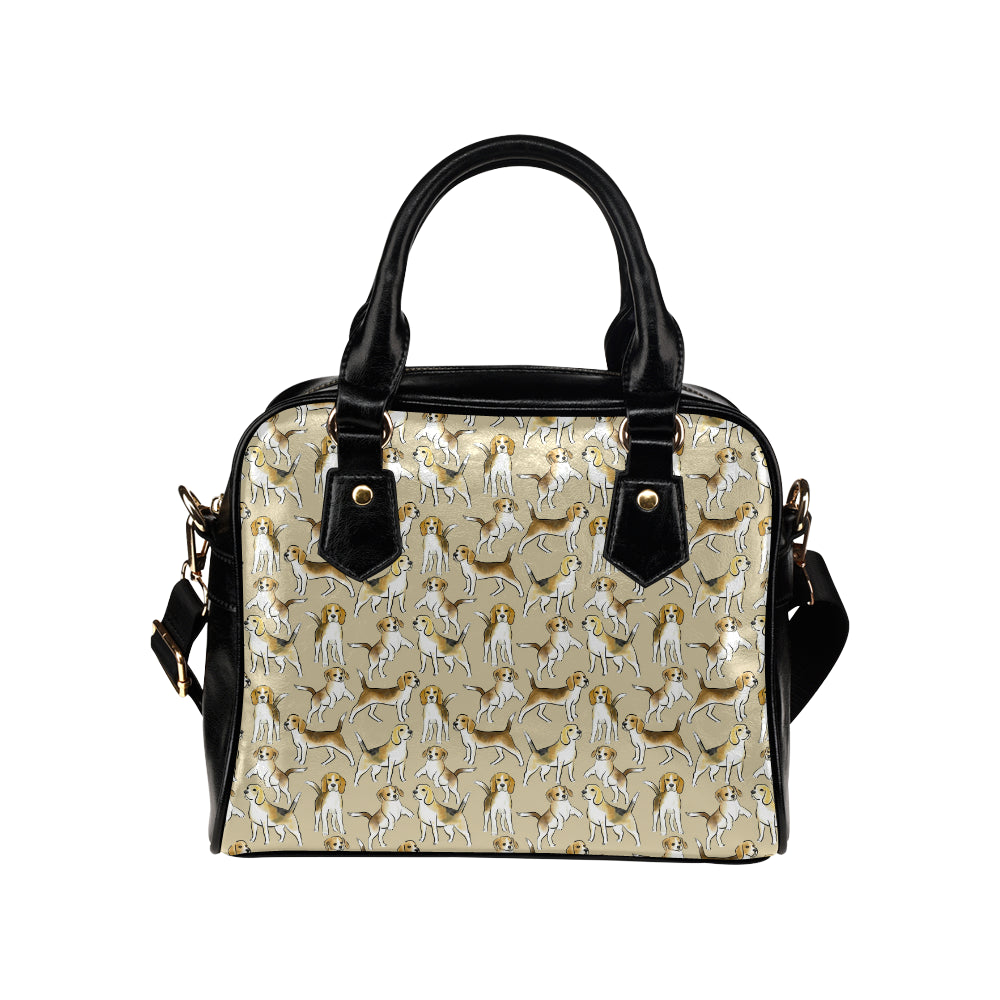 Beagle Pattern Print Design 04 Shoulder Handbag