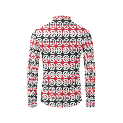 Maori Classic Themed Design Print Men's Long Sleeve Shirt