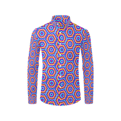 Optical illusion Techno Movement Men's Long Sleeve Shirt