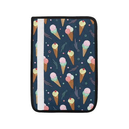 Ice Cream Pattern Print Design 04 Car Seat Belt Cover