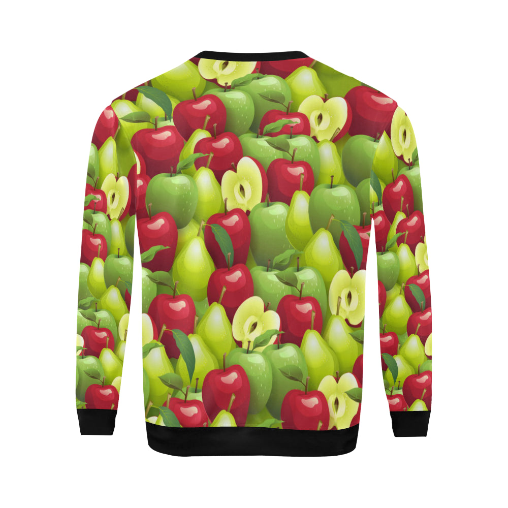Apple Pattern Print Design AP03 Men Long Sleeve Sweatshirt
