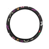 Music note Pattern Print Design A01 Steering Wheel Cover with Elastic Edge