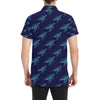 Sea Turtle Pattern Print Design T04 Men's Short Sleeve Button Up Shirt