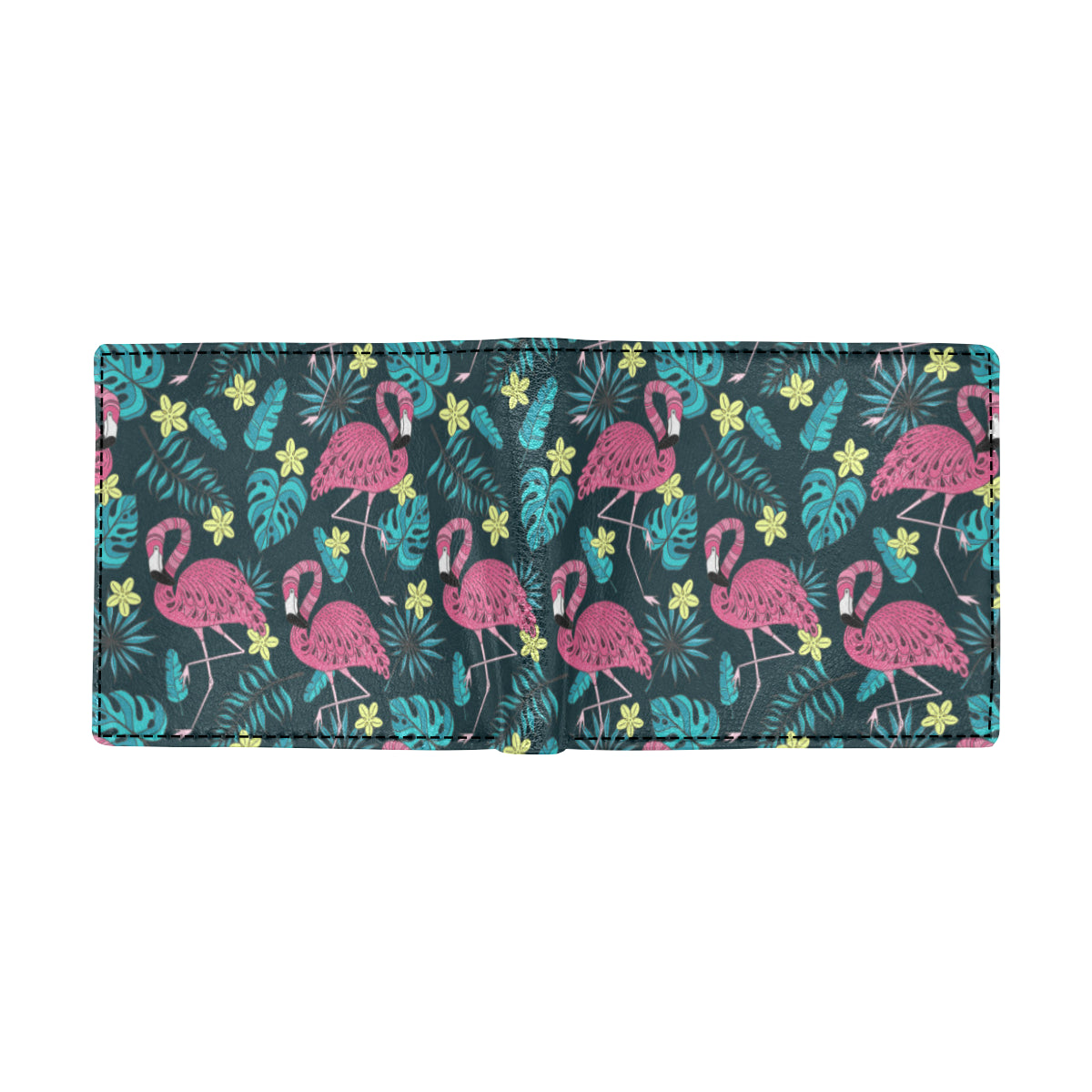 Flamingo Print Pattern Men's ID Card Wallet