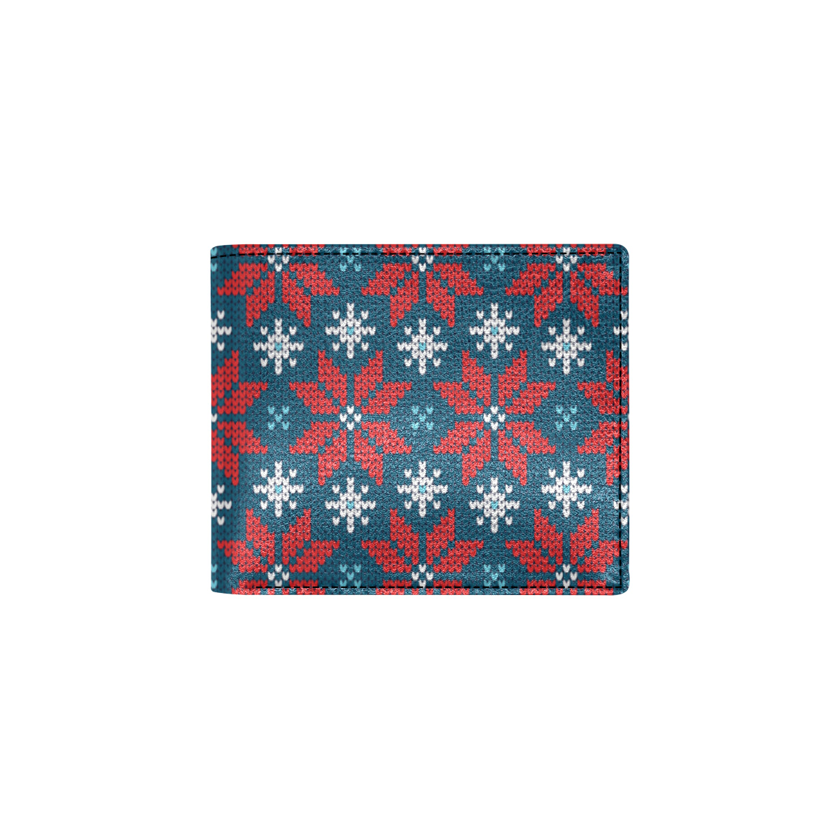 Poinsettia Pattern Print Design A02 Men's ID Card Wallet