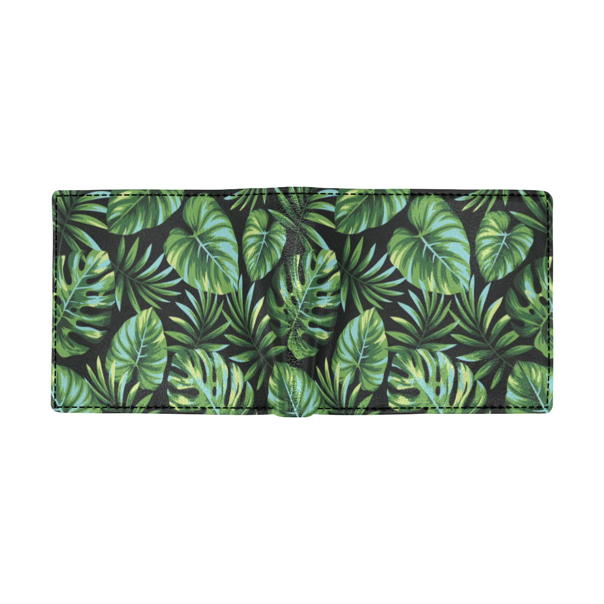 Palm Leaves Pattern Print Design PL013 Men's ID Card Wallet