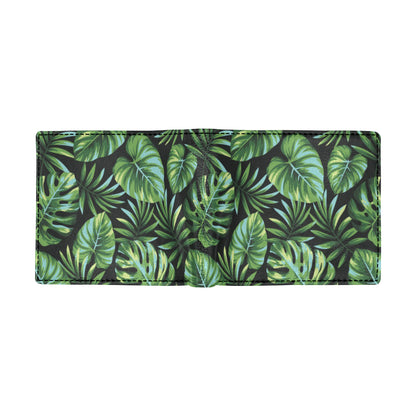 Palm Leaves Pattern Print Design PL013 Men's ID Card Wallet