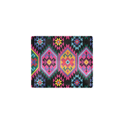 Mexican Pattern Print Design 02 Men's ID Card Wallet