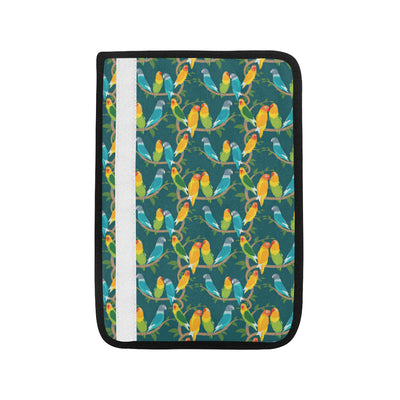 Lovebird Pattern Print Design 02 Car Seat Belt Cover