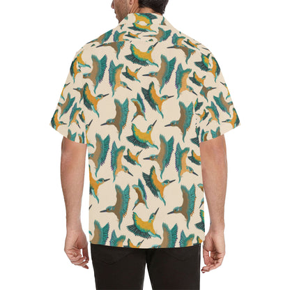 Kingfisher Pattern Print Design 02 Men's Hawaiian Shirt