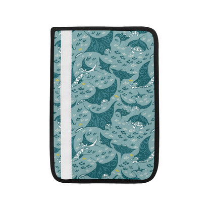 Manta Ray Tribal Pattern Print Design 03 Car Seat Belt Cover