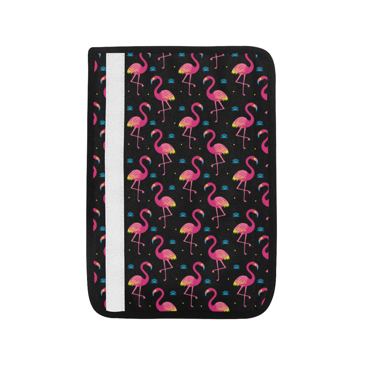 Flamingo Pink Neon Print Pattern Car Seat Belt Cover