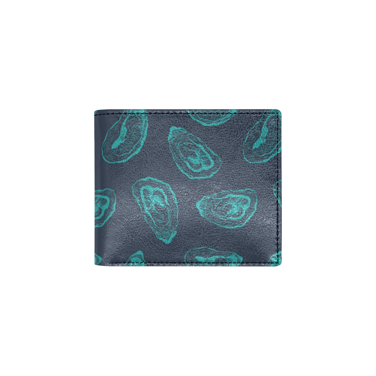 Oyster Pattern Print Design 01 Men's ID Card Wallet