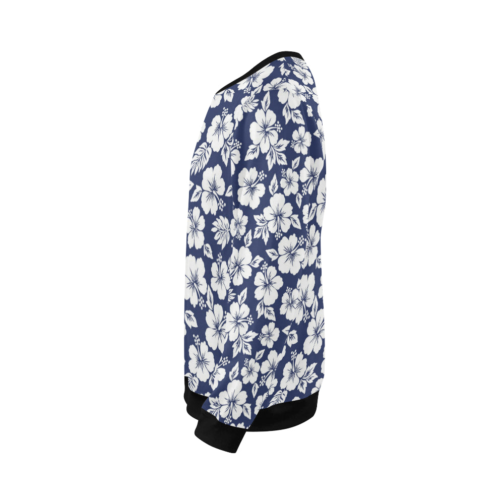 Hibiscus Pattern Print Design HB012 Men Long Sleeve Sweatshirt