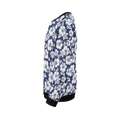 Hibiscus Pattern Print Design HB012 Men Long Sleeve Sweatshirt