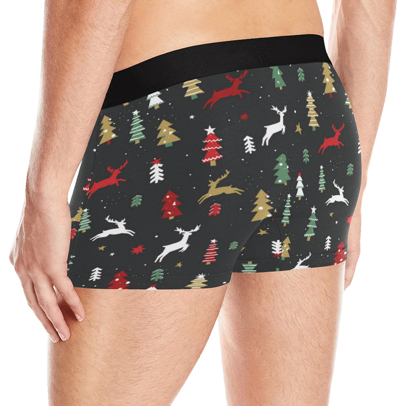 Christmas Tree Deer Style Pattern Print Design 03 Men's Boxer Briefs